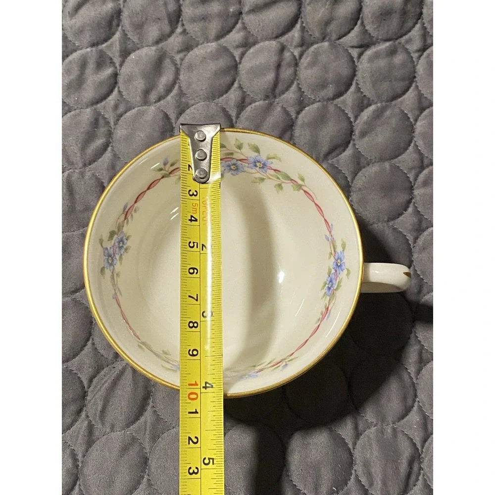 VNTG 1942-55 Lenox Belvidere Cup & Saucer Set Coffee/tea Flowers USA Porcelain